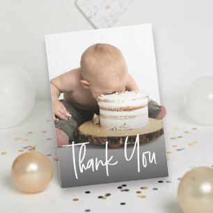 Carte De Remerciements Jolie photo calligraphie 1er anniversaire Note per