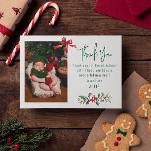 Carte De Remerciements Jolie Photo Enfants Noël