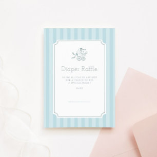 Carte De Remerciements Jolie poupée de poupée de bébé Raffle de couche