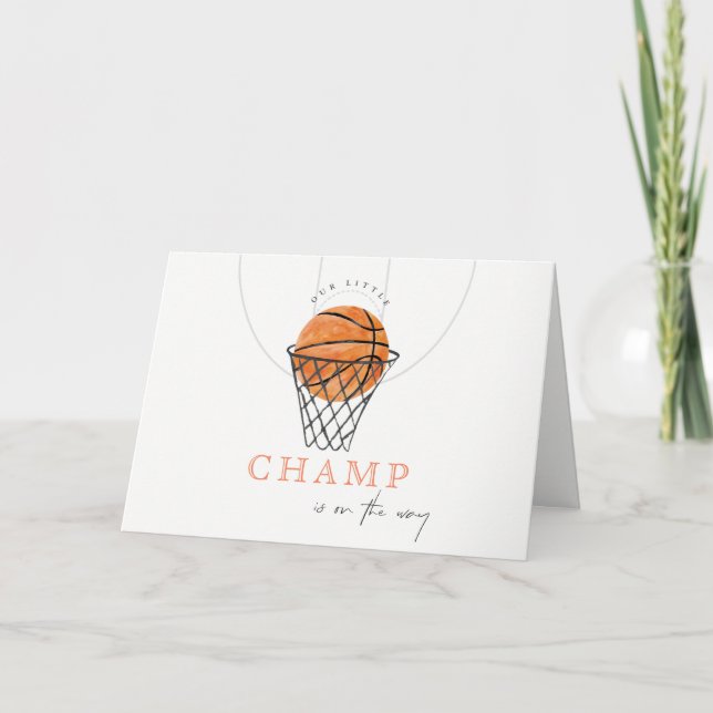 Carte De Remerciements Jolie Rust Notre Petit Champion Baby Shower de Bas (Devant)