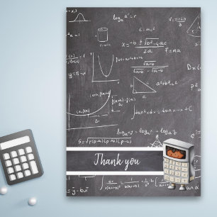 Carte De Remerciements Jolies formules mathématiques équations enfant noi