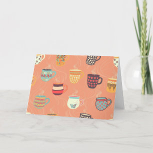 Carte De Remerciements Jolies tasses de café