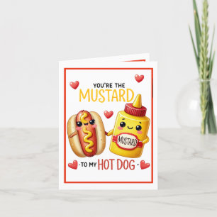 Carte De Remerciements Jolis Hot-Dogs Kawaii et Moutarde