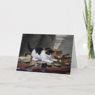 Carte De Remerciements Jouer au chat par Henriëtte Ronner-Knip