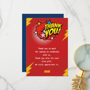 Carte De Remerciements Jour férié moderne, Superhero