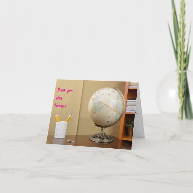 Carte De Remerciements Journée d'appréciation de l'enseignant en classe (Devant)