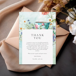 Carte De Remerciements Journée de thé floral Mariage