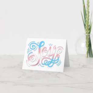 Carte De Remerciements Joy Letting main Transgenre Trans Pride drapeau