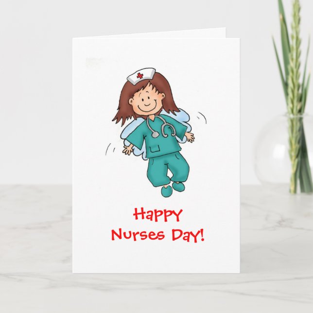 Carte De Remerciements Joyeuse journée des infirmières - (Devant)