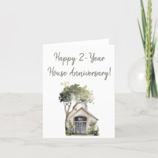 Carte De Remerciements Joyeux 1 an d'anniversaire de la maison