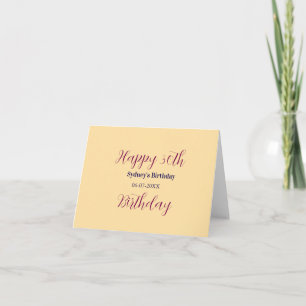 Carte De Remerciements Joyeux 30e anniversaire nom date pastel orange vio