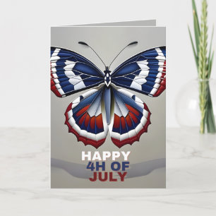 Carte De Remerciements Joyeux 4 juillet, Design Vintage, Papillon,