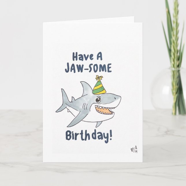 Carte De Remerciements Joyeux anniversaire Avoir un Jawsome Anniversaire  (Devant)