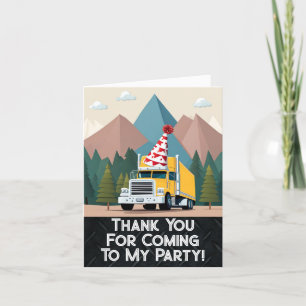 Carte De Remerciements Joyeux Anniversaire Camion Fête Drôle Transport