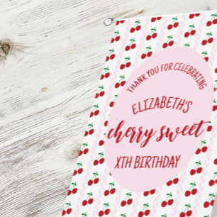 Carte De Remerciements Joyeux Anniversaire Cerise Douce