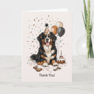 Carte De Remerciements Joyeux Anniversaire Chien de Montagne des Pyrénées