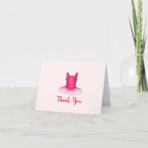 Carte De Remerciements Joyeux Anniversaire Danse Ballet Rose Ballerina Tu