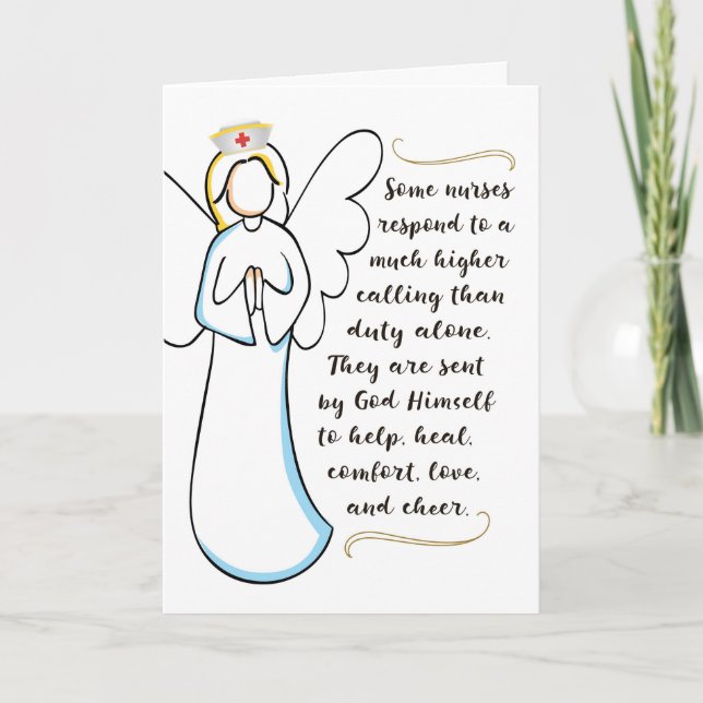 Carte De Remerciements Joyeux Anniversaire de Some Nurses are Présence by (Devant)