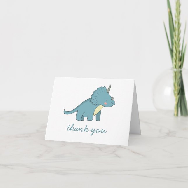 Carte De Remerciements Joyeux Anniversaire Enfants Dinosaures | Fête de T (Devant)