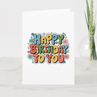 Carte De Remerciements Joyeux Anniversaire Floral Groovy