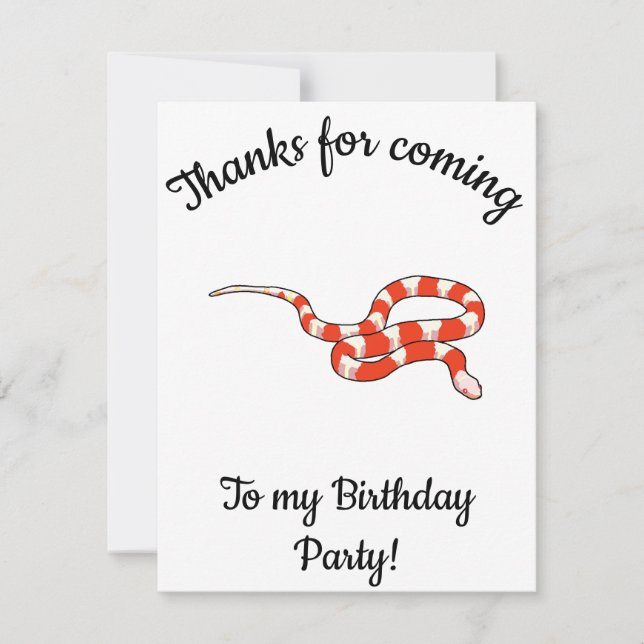 Carte De Remerciements Joyeux anniversaire Milksnake  (Devant)