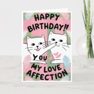 Carte De Remerciements Joyeux Anniversaire, Mon Amour Affection Coeur Nai