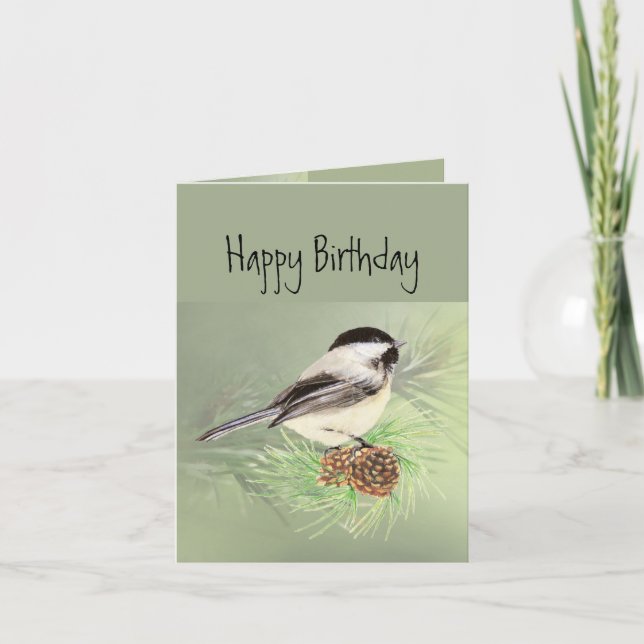 Carte De Remerciements Joyeux anniversaire pour tous les oiseaux de poule (Devant)