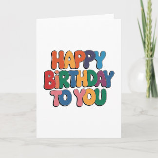 Carte De Remerciements Joyeux anniversaire rétro