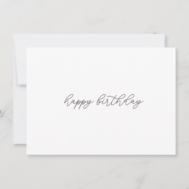 Carte De Remerciements Joyeux anniversaire tout simplement (Devant)