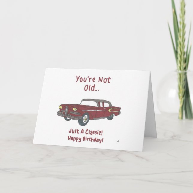 Carte De Remerciements Joyeux anniversaire Vous n’êtes pas vieux, juste u (Devant)