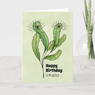Carte De Remerciements Joyeux anniversaire weirdo botanique