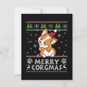 Carte De Remerciements Joyeux Corgmas Noel Corgi
