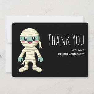 Carte De Remerciements Joyeux dessin de monstre d'Halloween maman