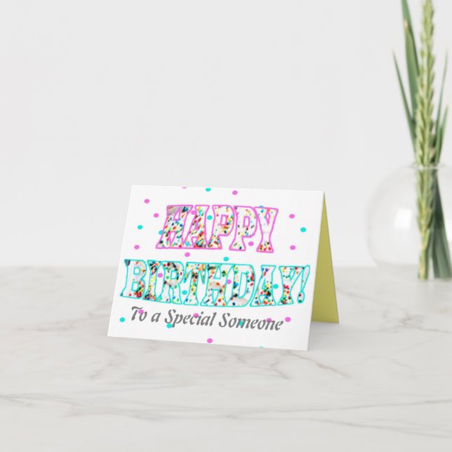 Carte De Remerciements Joyeux gâteau d'anniversaire (Devant)