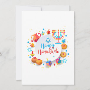 Carte De Remerciements Joyeux Hanoukka belle fête juive
