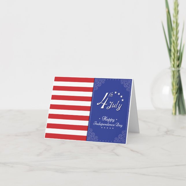 Carte De Remerciements Joyeux Jour de l'Indépendance Amérique (Devant)