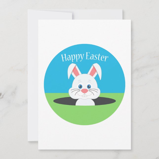 Carte De Remerciements Joyeux Lapin de Pâques (Devant)