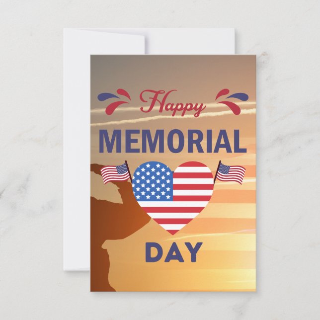 Carte De Remerciements Joyeux Memorial Day (Devant)
