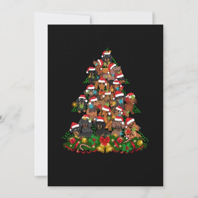 Carte De Remerciements Joyeux Noël| Lumières sur les arbres de Noël des c (Devant)
