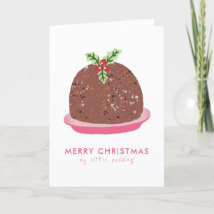 Carte De Remerciements Joyeux Noël Moderne Pudding Illustration