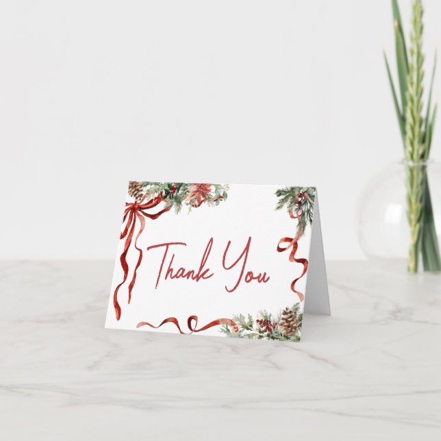 Carte De Remerciements Joyeux petit Baby shower Père Noël de Noël (Devant)