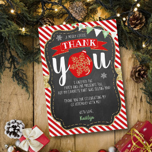 Carte De Remerciements Joyeux petit Noël Anniversaire