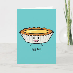 Carte De Remerciements Joyeux tarte à l'oeuf Croustille dessert chinois
