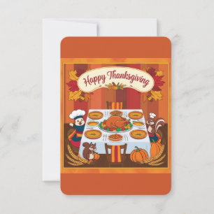 Carte De Remerciements Joyeux Thanksgiving