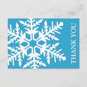 Carte de remerciements Jumbo Snowflake (bleu / bla