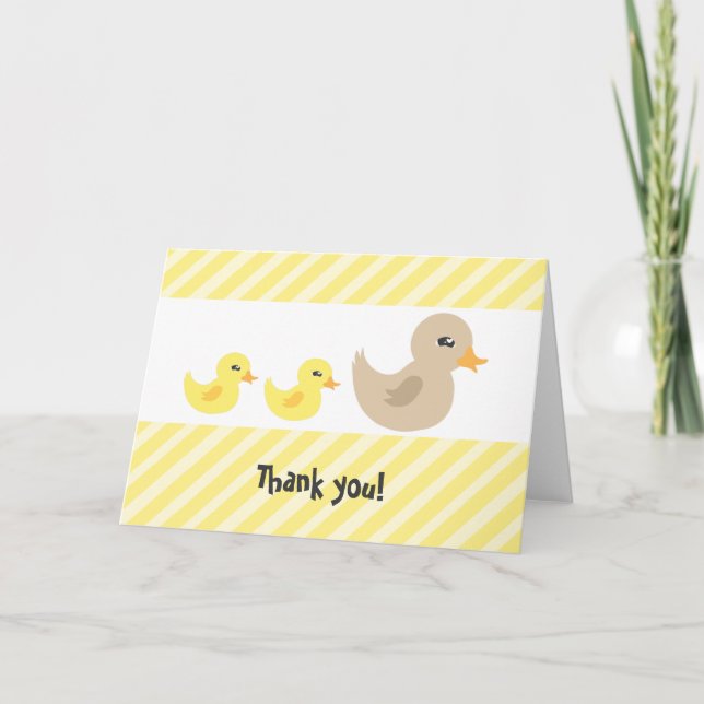 Carte De Remerciements Jumeaux Baby shower trié neutre pour le genre (Devant)