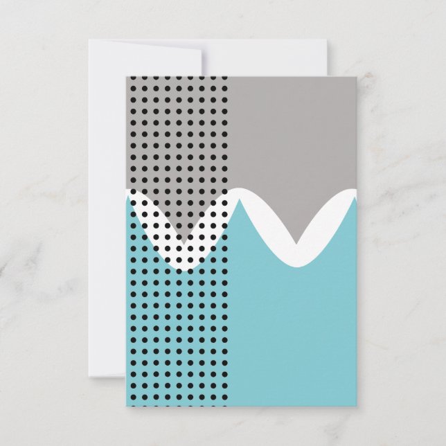 Carte De Remerciements Jumelles Abstraites (Devant)