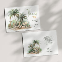 Jungle Safari Animaux Baby Shower Remerciements Pl