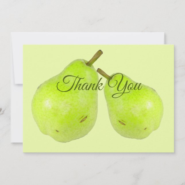Carte De Remerciements Jus Vert Poire Frais Et Doux (Devant)