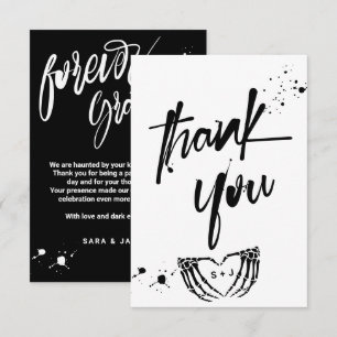 Carte De Remerciements Jusqu'à la mort Faisons-nous Mariage Grunge